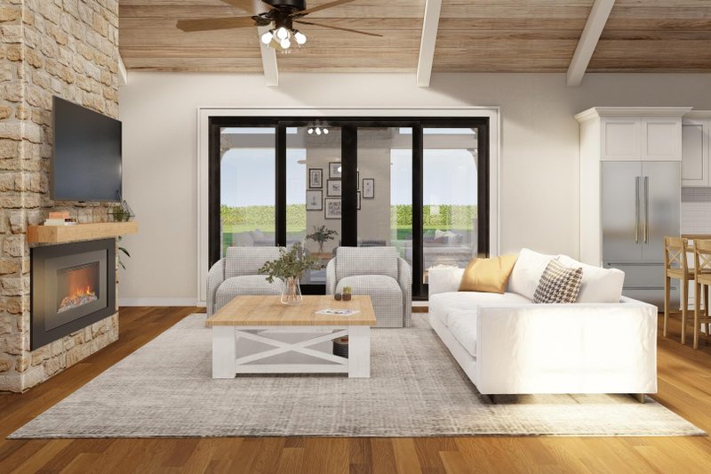 Home Plan - Interior - Family Room 2 for Farmhouse House Plan #923-346 - 4 bed, 3.5 bath
