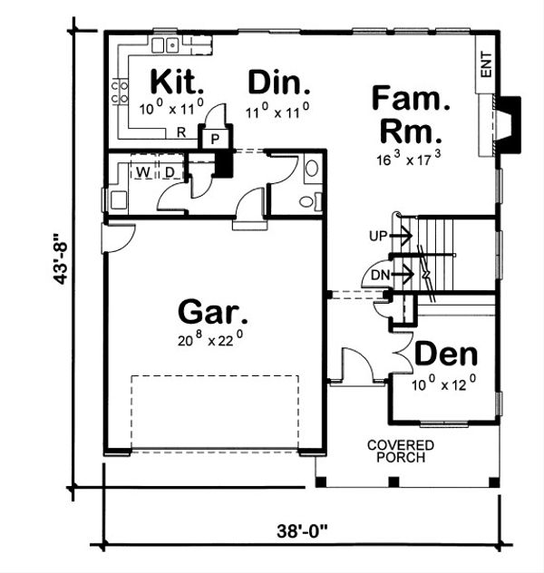 Traditional Floor Plan - Main Floor Plan #20-2060