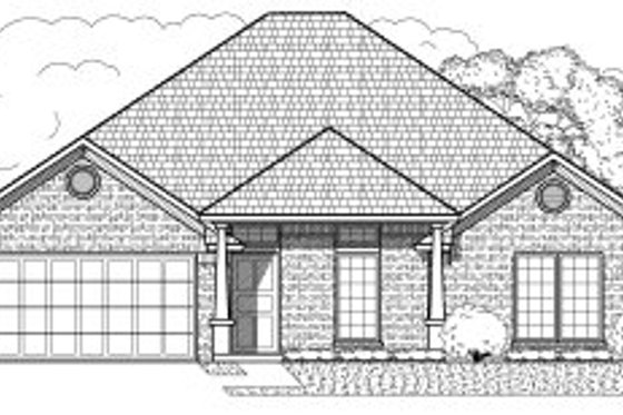Exterior - Front Elevation for European House Plan #65-374 - 4 bed, 2 bath