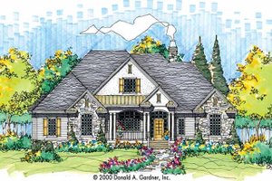 Exterior - Front Elevation 4 for Country House Plan #929-556 - 4 bed, 3 bath