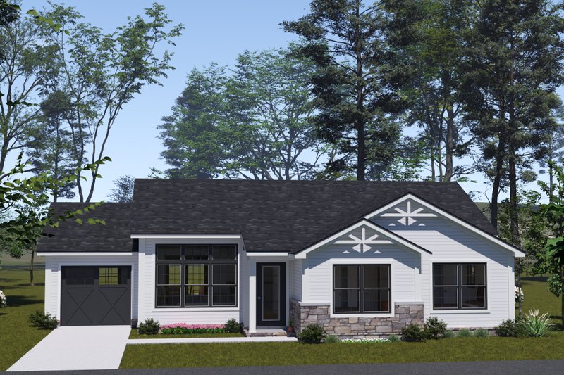 House Blueprint - Cottage Exterior - Front Elevation Plan #513-2344