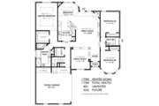 European Style House Plan - 3 Beds 2 Baths 1799 Sq/Ft Plan #424-204 