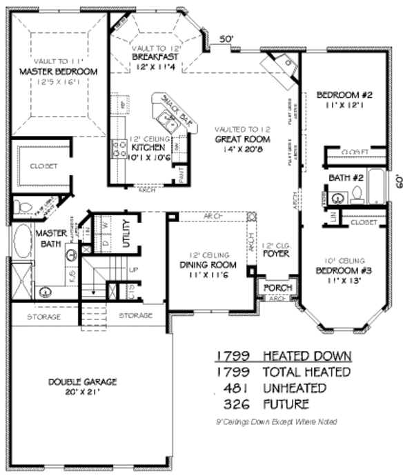European Floor Plan - Main Floor Plan #424-204