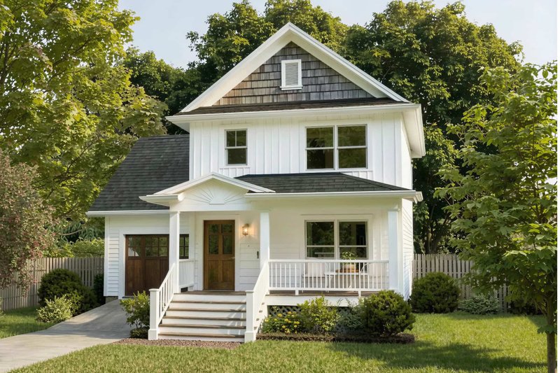 Exterior - Front Elevation 2 for Farmhouse House Plan #79-271 - 3 bed, 2.5 bath