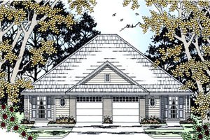 Country Exterior - Front Elevation Plan #42-377