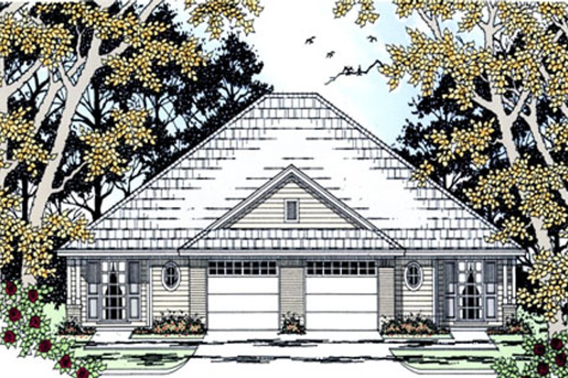 Home Plan - Country Exterior - Front Elevation Plan #42-377