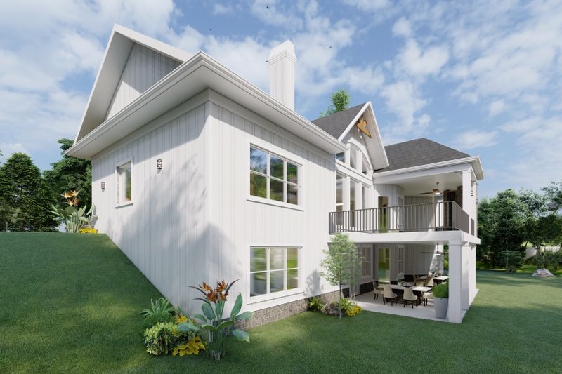 House Blueprint - Exterior - Other Elevation 1 for Ranch House Plan #54-466 - 3 bed, 2.5 bath