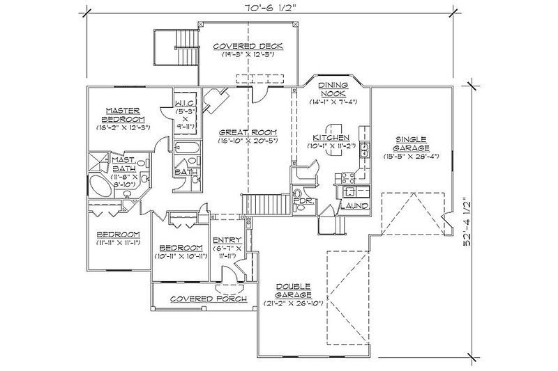Dream House Plan - Floor Plan - Main Floor for Traditional House Plan #5-245 - 6 bed, 3.5 bath