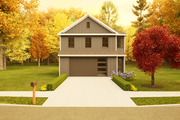 Contemporary Style House Plan - 2 Beds 1.5 Baths 767 Sq/Ft Plan #1116-36 Exterior 