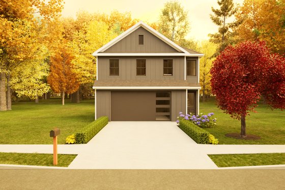 Exterior - Front Elevation for Contemporary House Plan #1116-36 - 2 bed, 1.5 bath