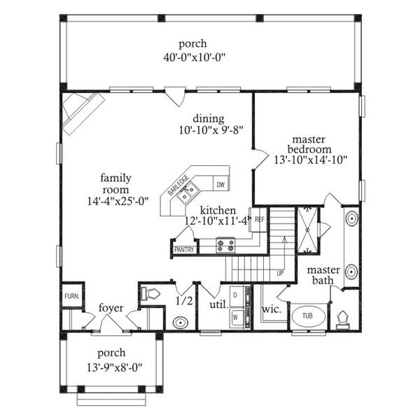Traditional Floor Plan - Main Floor Plan #69-389