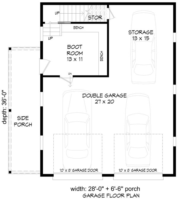 Farmhouse Floor Plan - Main Floor Plan #932-1117