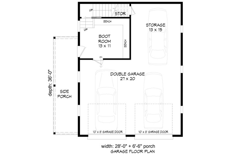 Dream House Plan - Floor Plan - Main Floor for Farmhouse House Plan #932-1117 - 1 bed, 1 bath
