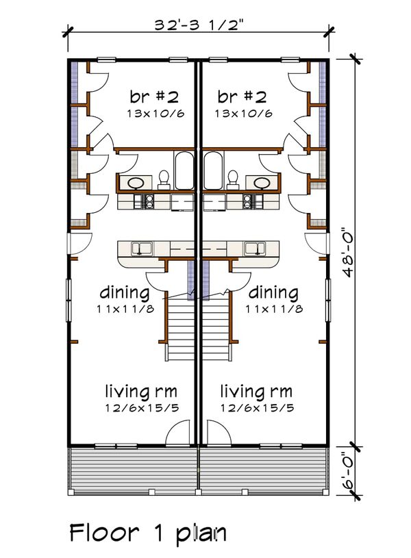 Architectural House Design - Cottage Floor Plan - Main Floor Plan #79-241