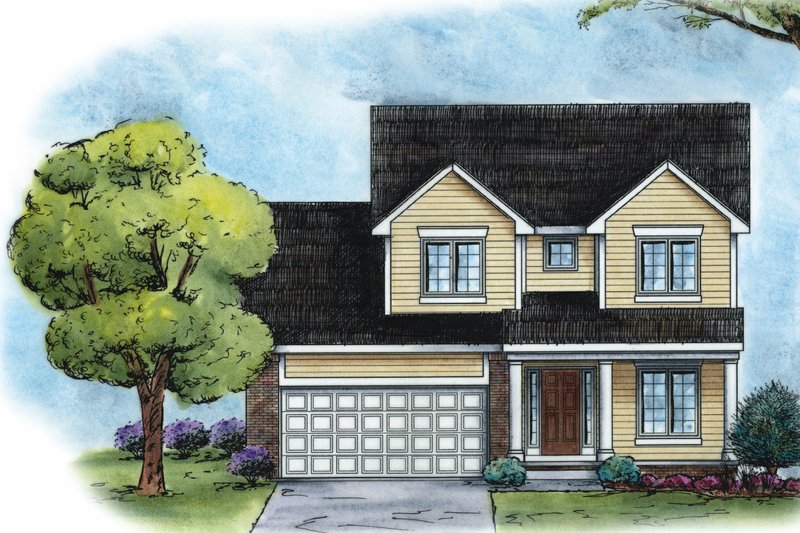 Home Plan - Traditional Exterior - Front Elevation Plan #20-2060