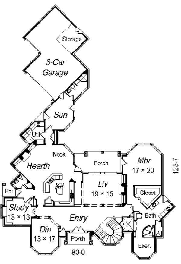 European Floor Plan - Main Floor Plan #329-325
