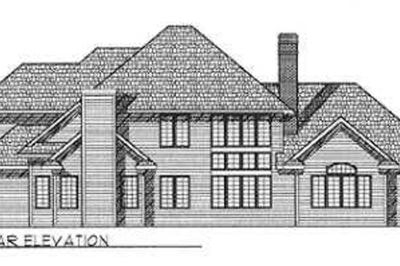 Home Plan - Exterior - Rear Elevation for Southern House Plan #70-484 - 4 bed, 3.5 bath