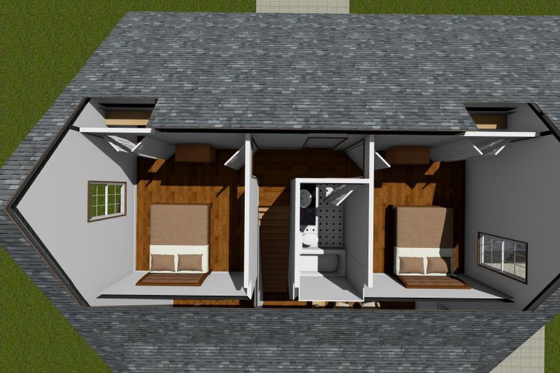 Home Plan - Floor Plan - Upper Floor for Cottage House Plan #513-3 - 3 bed, 2.5 bath