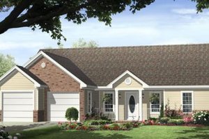 Ranch Exterior - Front Elevation Plan #21-165