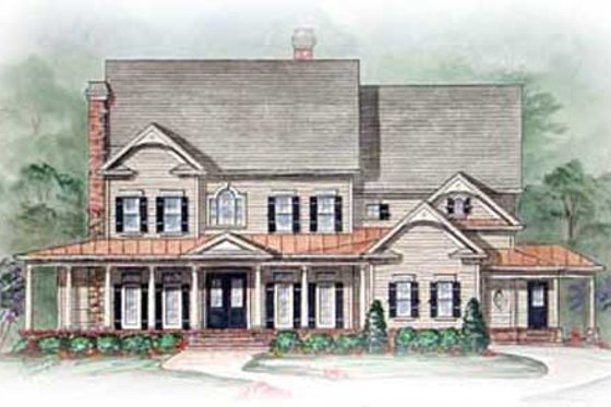 Exterior - Other Elevation 3 for Farmhouse House Plan #54-103 - 5 bed, 5.5 bath