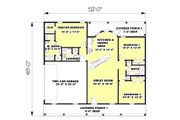 Ranch Style House Plan - 3 Beds 2 Baths 1500 Sq/Ft Plan #44-134 