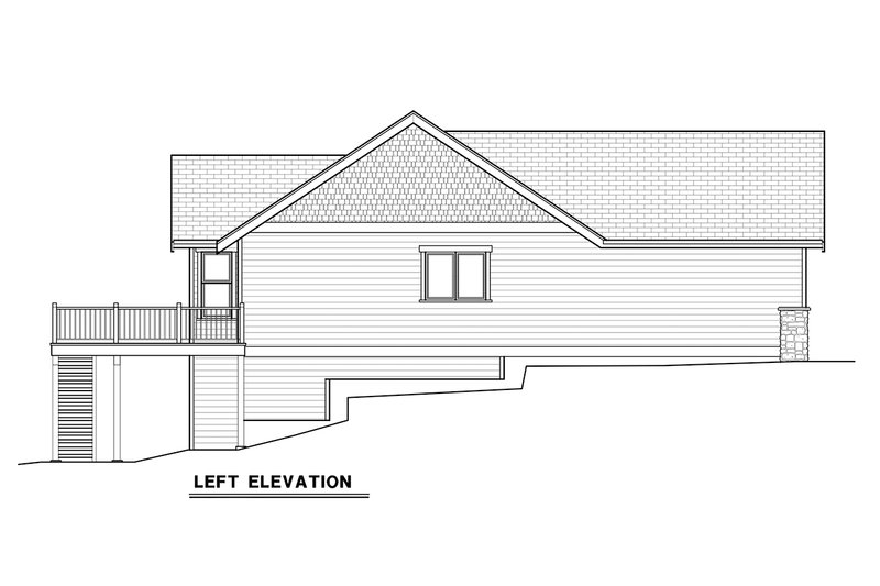 Dream House Plan - Left Side Elevation