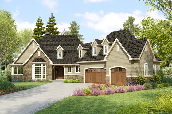Exterior - Front Elevation 3 for Craftsman House Plan #48-1133 - 4 bed, 2.5 bath
