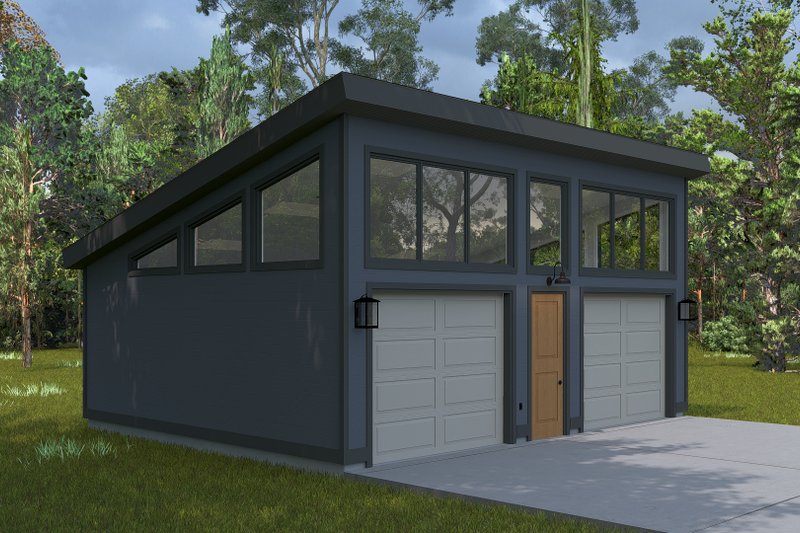 Dream House Plan - Exterior - Front Elevation 4 for Contemporary House Plan #1060-284, 0 bath
