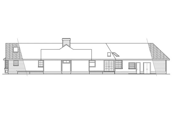 Exterior - Rear Elevation for Modern House Plan #124-123 - 4 bed, 2.5 bath
