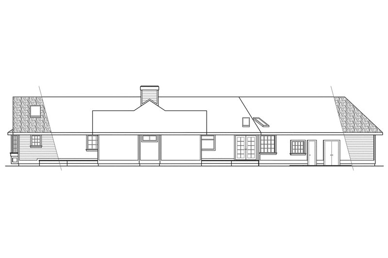 Home Plan - Exterior - Rear Elevation for Modern House Plan #124-123 - 4 bed, 2.5 bath