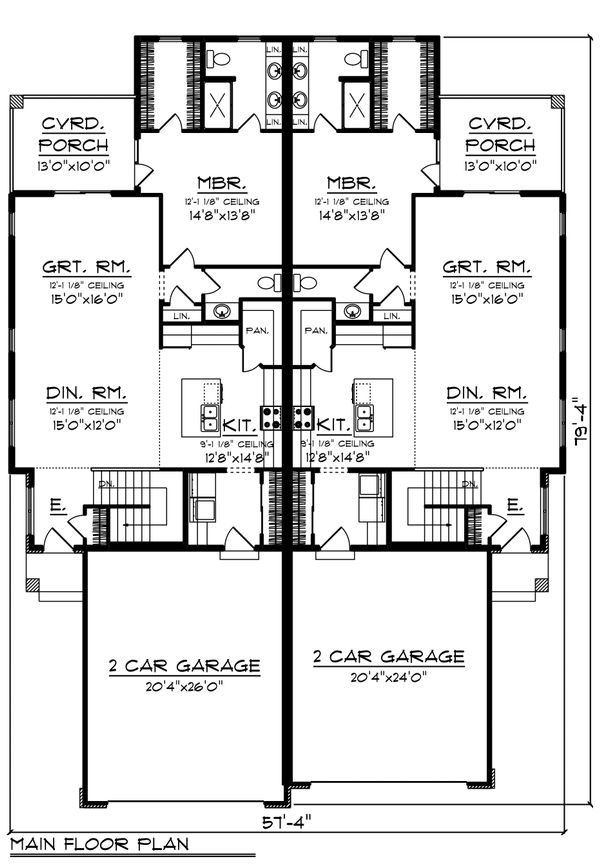 Architectural House Design - Ranch Floor Plan - Main Floor Plan #70-1475
