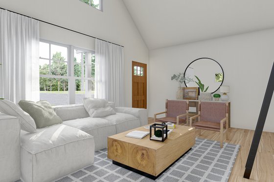 Interior - Family Room 1 for Cottage House Plan #124-1372, 1 bath