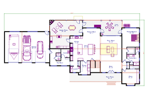 Floor Plan - Main Floor for Farmhouse House Plan #1115-15 - 5 bed, 5.5 bath