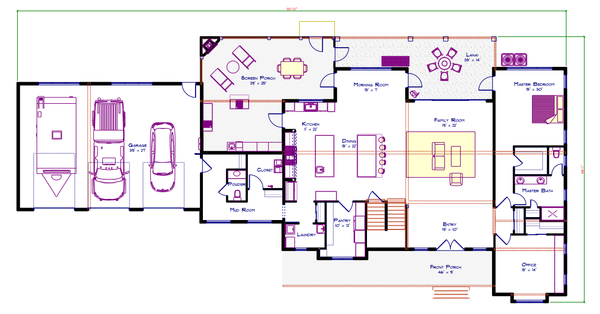 Dream House Plan - Farmhouse Floor Plan - Main Floor Plan #1115-15