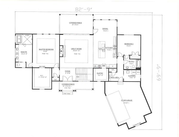 Dream House Plan - Modern Floor Plan - Main Floor Plan #437-127