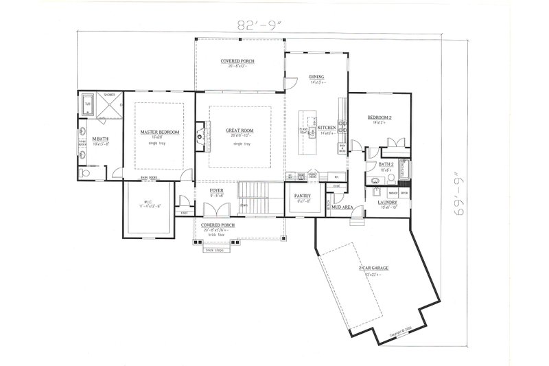 Home Plan - Floor Plan - Main Floor for Modern House Plan #437-127 - 4 bed, 3 bath