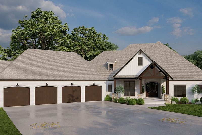 Architectural House Design - Craftsman Exterior - Front Elevation Plan #923-290