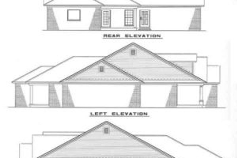 Dream House Plan - Exterior - Rear Elevation for Traditional House Plan #17-1003 - 3 bed, 2 bath