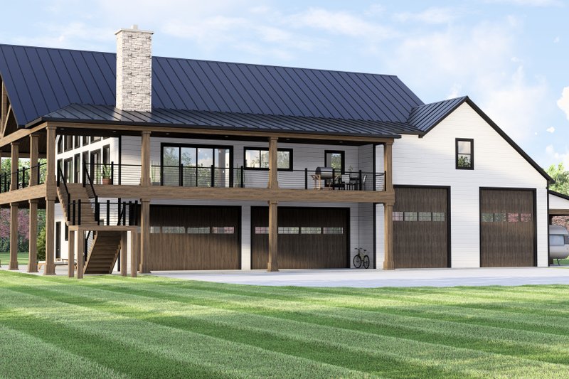 House Blueprint - Exterior - Other Elevation 1 for Barndominium House Plan #1064-414 - 3 bed, 3 bath