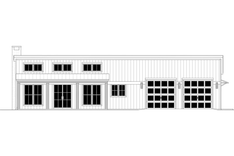 House Blueprint - Exterior - Front Elevation 6 for Barndominium House Plan #430-394 - 2 bed, 2 bath
