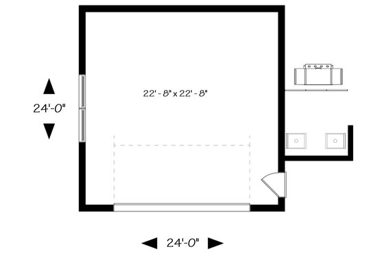 Floor Plan - Main Floor for Modern House Plan #23-2675, 0 bath