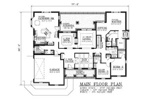 Floor Plan - Main Floor for Ranch House Plan #112-135 - 3 bed, 2.5 bath