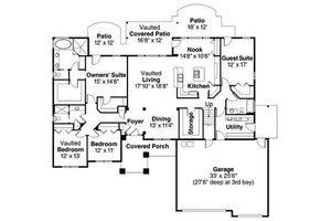 Floor Plan - Main Floor for European House Plan #124-741 - 4 bed, 4 bath