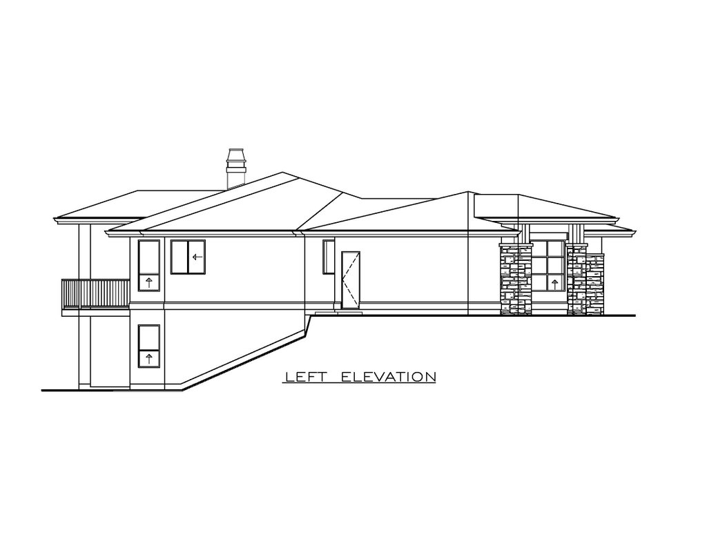Exterior - Other Elevation for Ranch House Plan #1100-140 - 2 bed, 2 bath