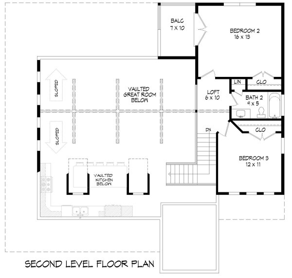 Traditional Floor Plan - Upper Floor Plan #932-485