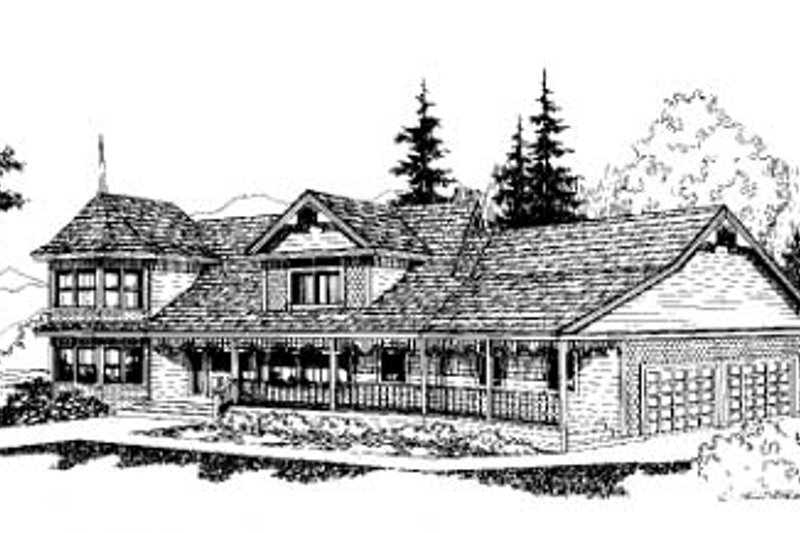 Architectural House Design - Traditional Exterior - Front Elevation Plan #60-158