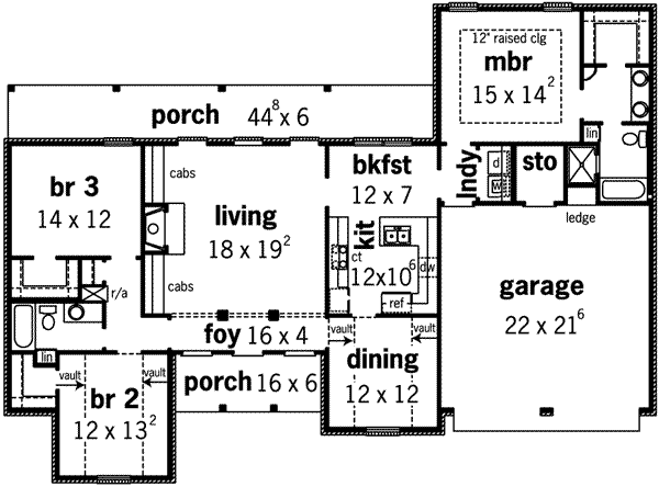 European Floor Plan - Main Floor Plan #16-274