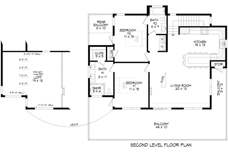 House Design - Floor Plan - Main Floor for Beach House Plan #932-1120 - 3 bed, 4 bath