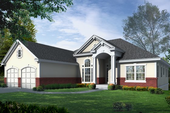 Exterior - Front Elevation for Traditional House Plan #112-126 - 4 bed, 4 bath