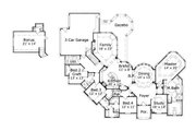 European Style House Plan - 4 Beds 3.5 Baths 3055 Sq/Ft Plan #411-639 